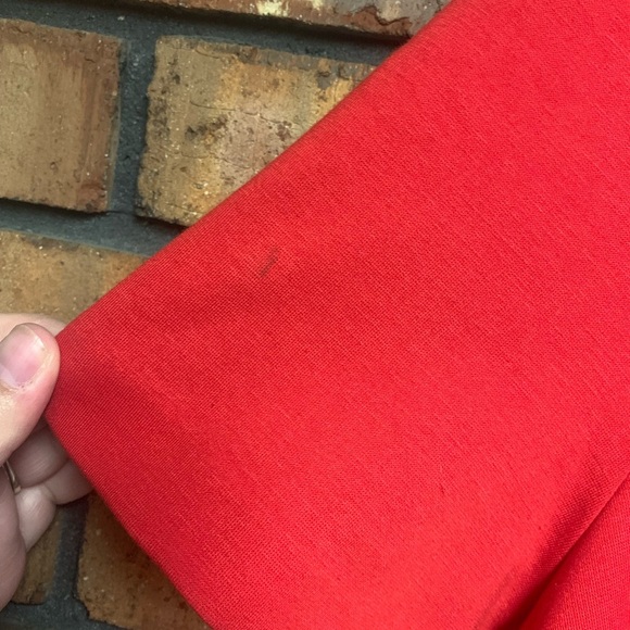 Boden Red Midi Dress with Side Ruching - Picture 4 of 4